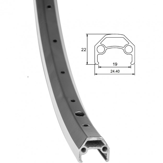 Обод 24" (ЖВМЗ) 32Н двойной, черный с проточкой 330073