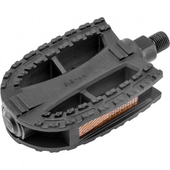Педали FP-618, ось 1/2" со светоотражателями, пластиковые чёрные Педали FP-618, ось 1/2" со светоотражателями, пластиковые чёрные