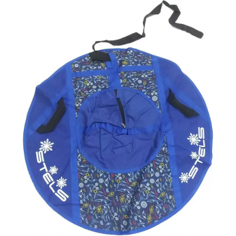 Санки надувные (тюбинг) STELS 90 см, ткань с рисунком без камеры СН030, синий/синий+авиация