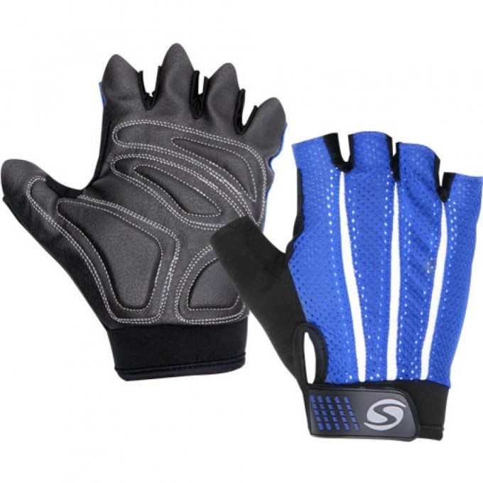 Велоперчатки STELS CG-1191 сине-бело-чёрные размер M 380128