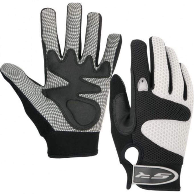 Велоперчатки STELS PDM-368 для MTB полноразмерные серо-чёрные p.M 380061