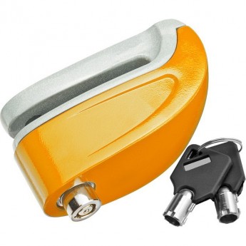 Замок GK202.802 на дисковый тормоз противоугонный c звуковой сигнализацией, жёлтый Замок GK202.802 на дисковый тормоз противоугонный c звуковой сигнализацией, жёлтый
